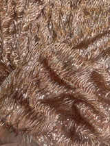 Fringe Sequin on Mesh Rose Gold