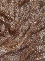 Fringe Sequin on Mesh Rose Gold