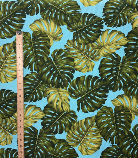 Cotton Monstera Leaf Upholstery Fabric