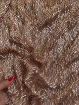 Fringe Sequin on Mesh Rose Gold