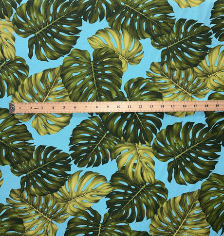 Cotton Monstera Leaf Upholstery Fabric