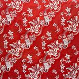Diagonal Hibiscus Plumeria Sea Turtle Swirl Design Peachskin Fabric - Gray, Teal, Yellow, Orange, Red, Green, Purple, Royal, 45" Width (1 Yard)