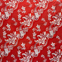 Peachskin Fabric Diagonal Hibiscus Plumeria Sea Turtle Swirl