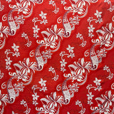 Peachskin Fabric Diagonal Hibiscus Plumeria Sea Turtle Swirl