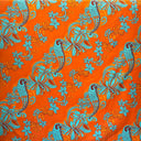 Peachskin Fabric Diagonal Hibiscus Plumeria Sea Turtle Swirl
