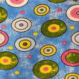 Sphere Circle Print Poly Cotton Fabric - Yellow Circle Print, 59" Width (1 Yard)