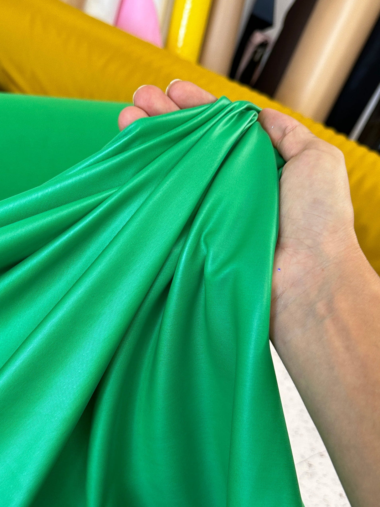 Kelly Green 4 Way Stretch Faux Leather