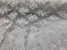 Sequin Lace Fabric With Embroideries On Mesh - 100 Percent Polyester Fabric, Double Scalloped Floral Lace, 51" Width (1 Yard)