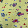 Heart Shape Polka Dot Print Poly Cotton Fabric - Heart Shape Polka Dot Print, 59" Width (1 Yard)
