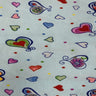 Heart Shape Polka Dot Print Poly Cotton Fabric - Heart Shape Polka Dot Print, 59" Width (1 Yard)