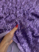 Fringe Sequin on Mesh Lavender