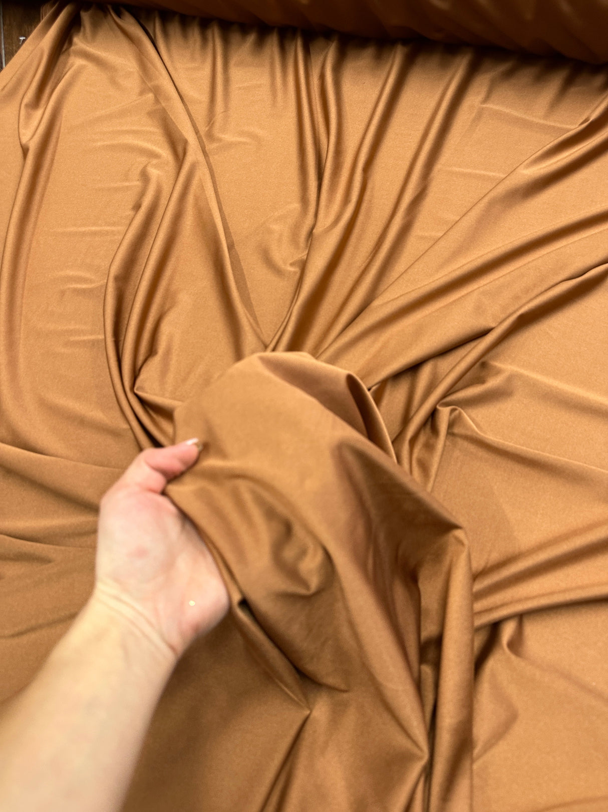 Shiny Yoga Spandex Caramel