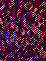 Shattered Holographic Honeycomb Nylon Spandex Fabric - Green, Royal, Red, Iridescent Black, Silver, Pink, Chartreuse, White, Gold, 58" Wide
