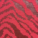 Polyester Lace Zebra Print Mechanical Stretch Fabric