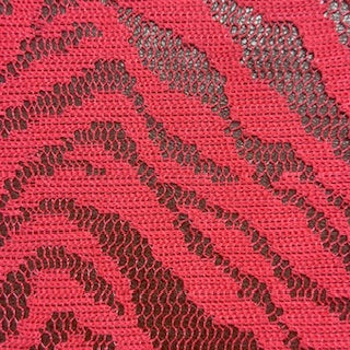 Polyester Lace Zebra Print Mechanical Stretch Fabric