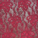 Floral Stretch Lace Fabric 60" Wine