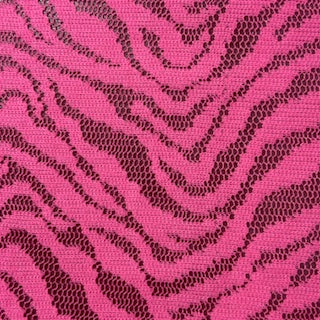 Polyester Lace Zebra Print Mechanical Stretch Fabric