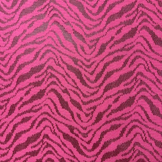 Polyester Lace Zebra Print Mechanical Stretch Fabric