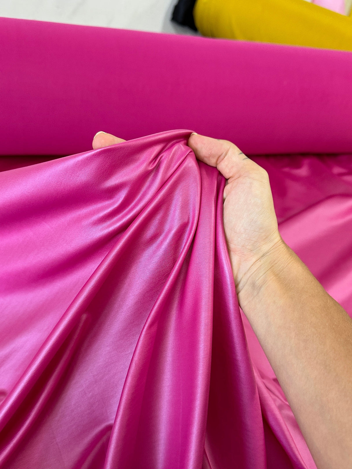 Hot Pink 4 Way Stretch Faux Leather