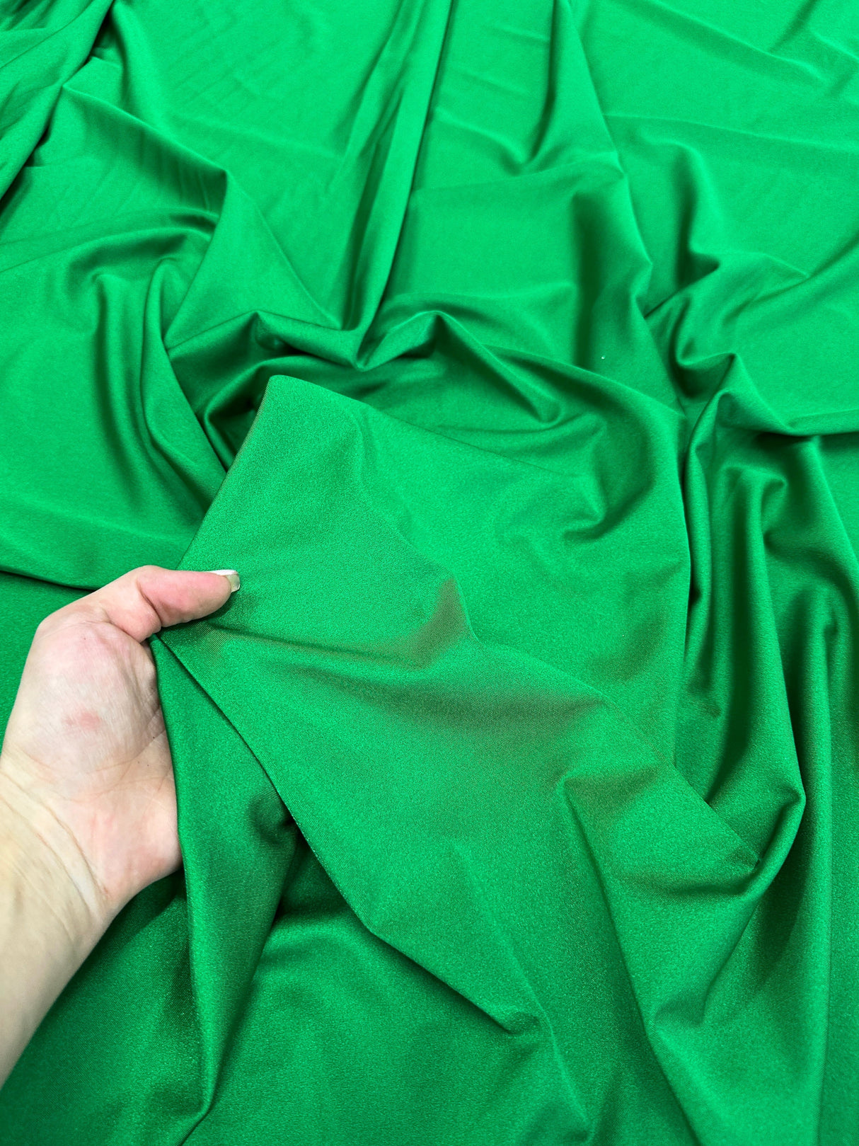 Shiny Yoga Spandex Kelly Green