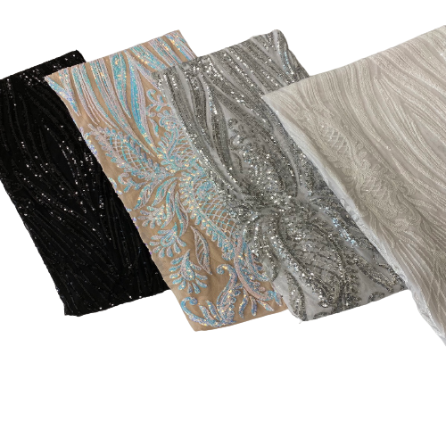 Stretch Sequins Lace Fabric