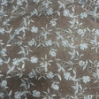 Organza Flower Embroidery Fabric 52" Blue