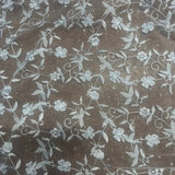 Organza Flower Embroidery Fabric 52" Blue