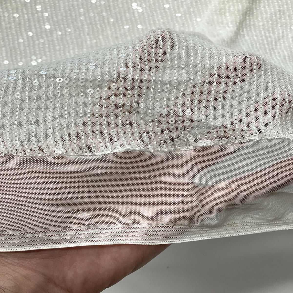 Stretch Sequins Fabric Mille Stripe