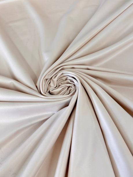 Beige 4-Way Stretch Faux Leather