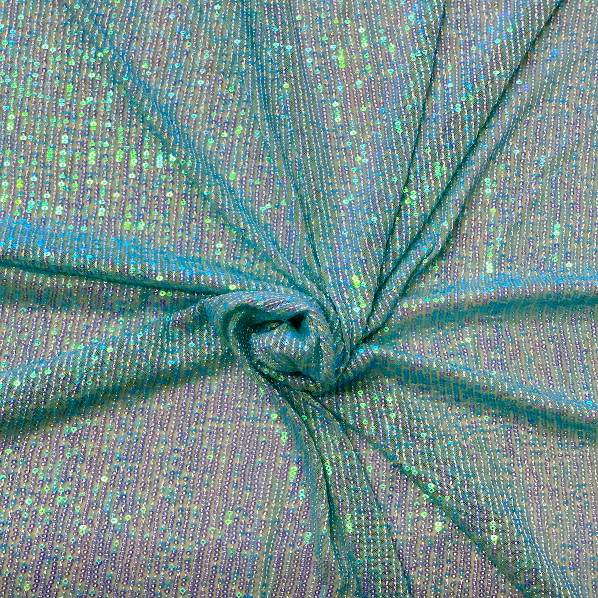 Stretch Sequins Fabric Mille Stripe