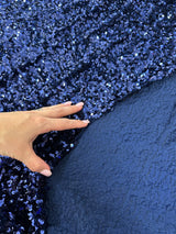 Sequin Velvet Navy Blue