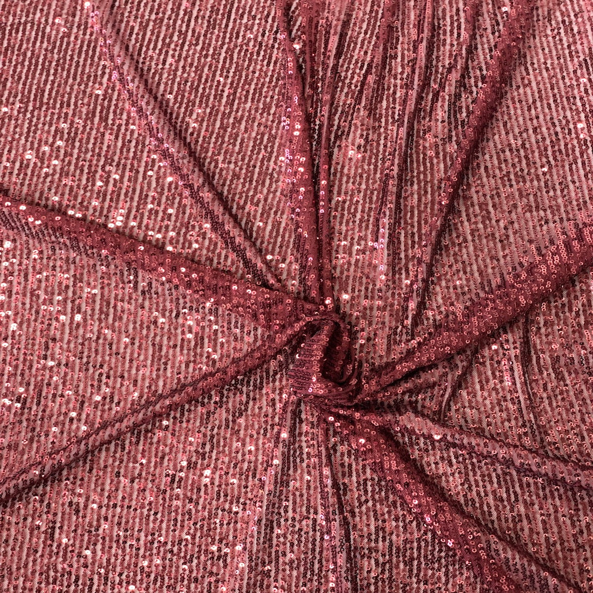Stretch Sequins Fabric Mille Stripe