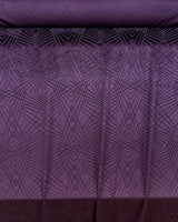 Burnout Velvet Poly-Spandex Fabric - Plum Diamond Design, 58"/60" Wide
