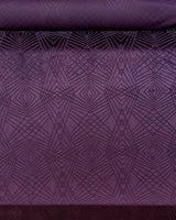 Burnout Velvet Poly-Spandex Fabric - Plum Diamond Design, 58"/60" Wide