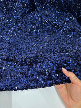 Sequin Velvet Navy Blue