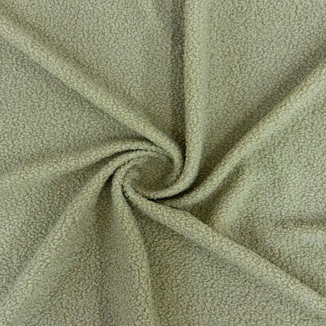 Terry Knit Faux Wool Boucle Fabric - Beige, 60" Width (1 Yard)