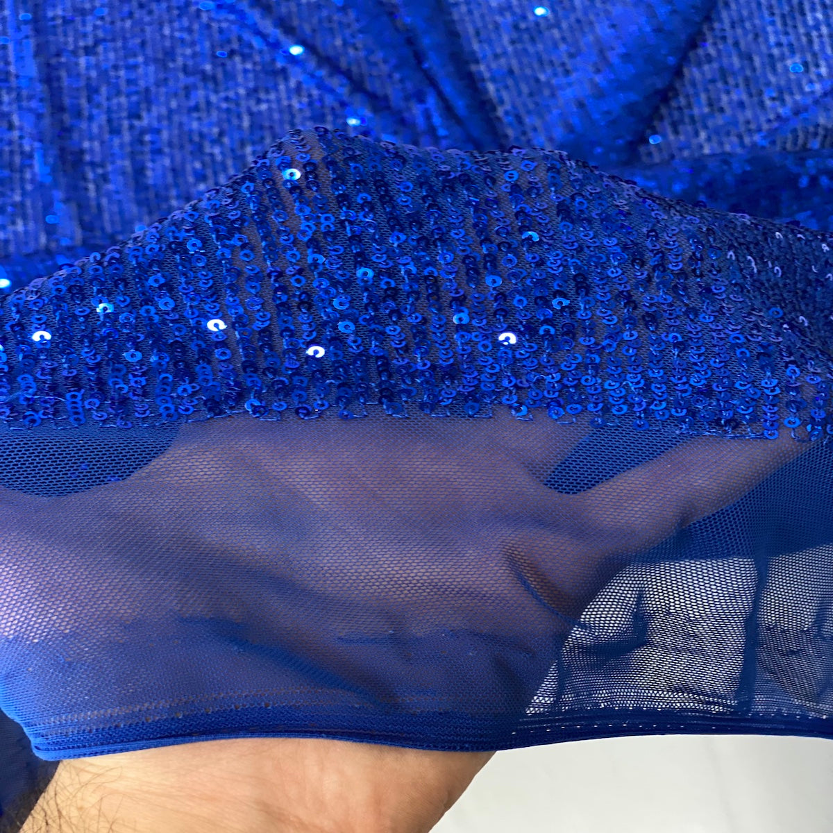 Stretch Sequins Fabric Mille Stripe