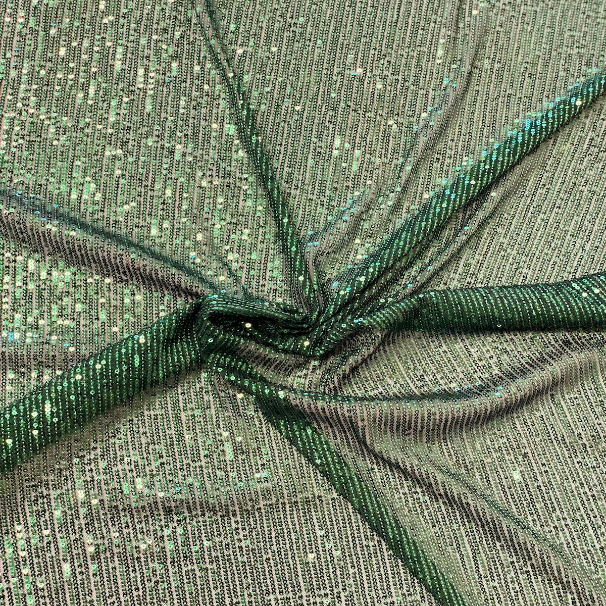 Stretch Sequins Fabric Mille Stripe