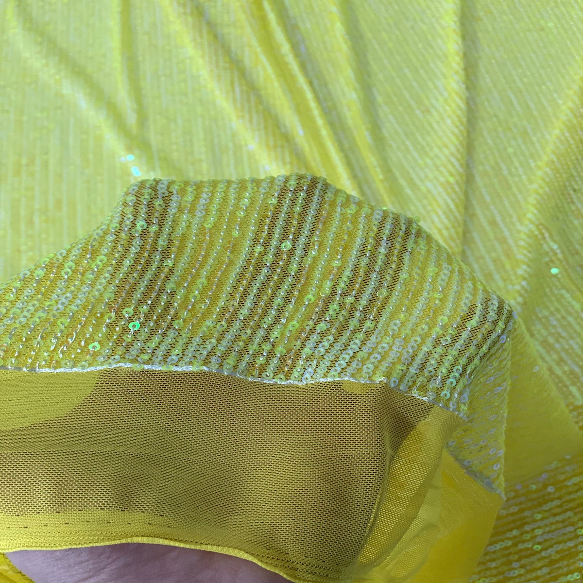 Stretch Sequins Fabric Mille Stripe