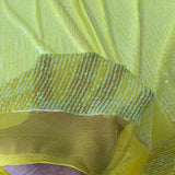 Stretch Sequins Fabric Mille Stripe