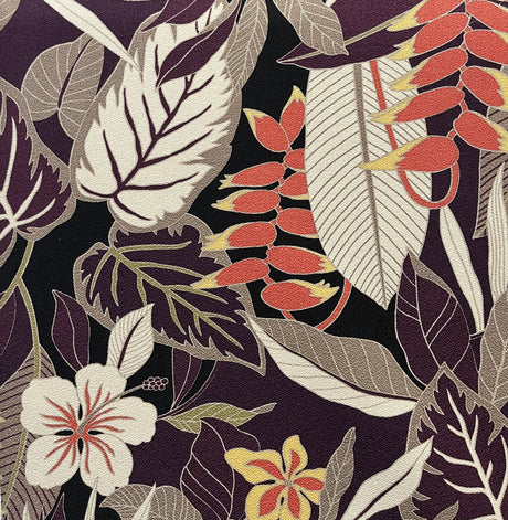 Cotton Upholstery Fabric Tropical Garden Print