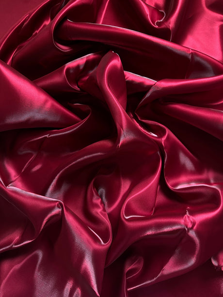 Liquid Bridal Satin Burgundy