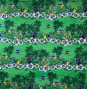 Polyester Peachskin Fabric Island Sunset Print