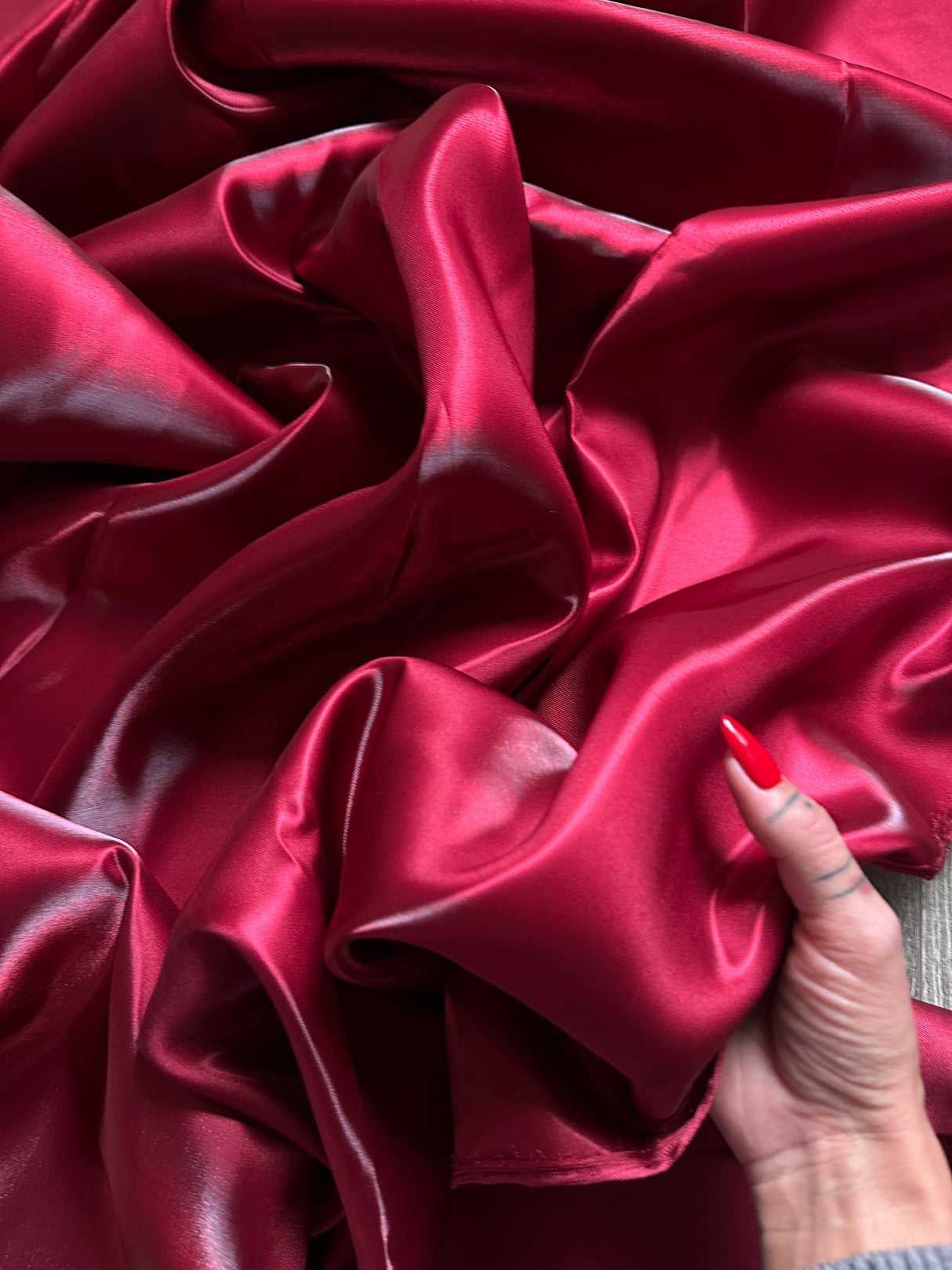 Liquid Bridal Satin Burgundy