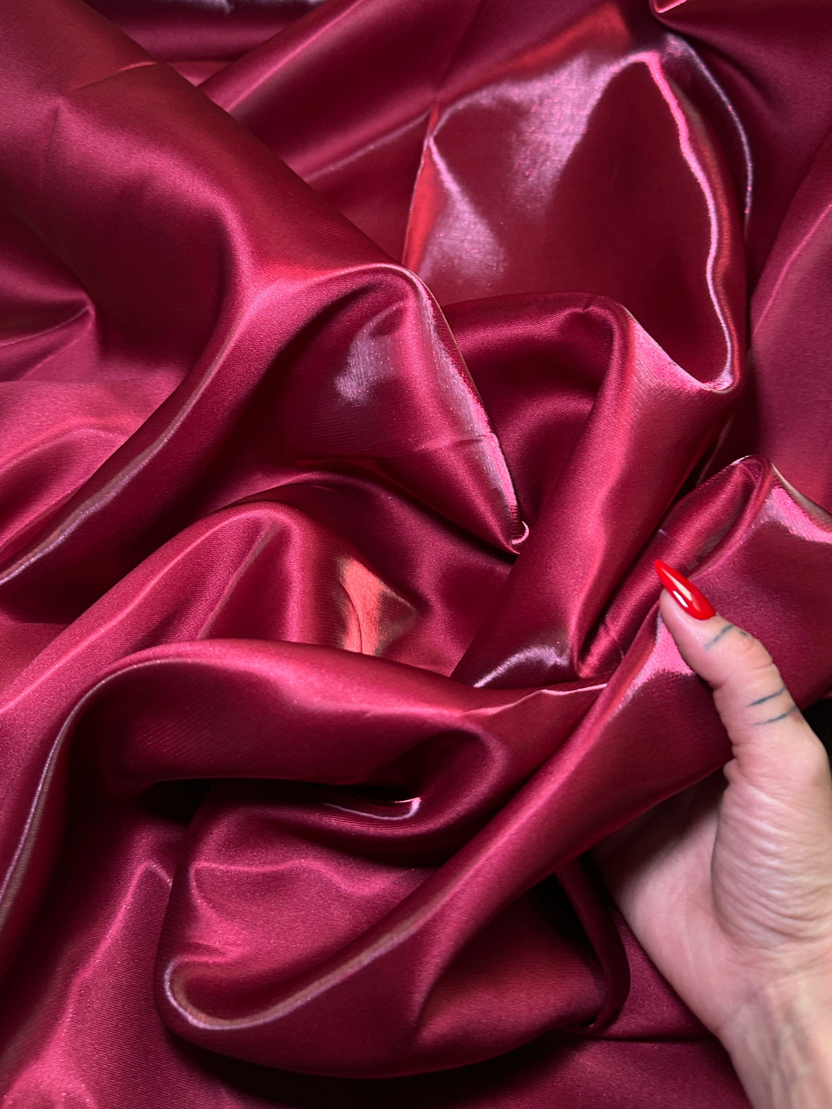 Liquid Bridal Satin Burgundy
