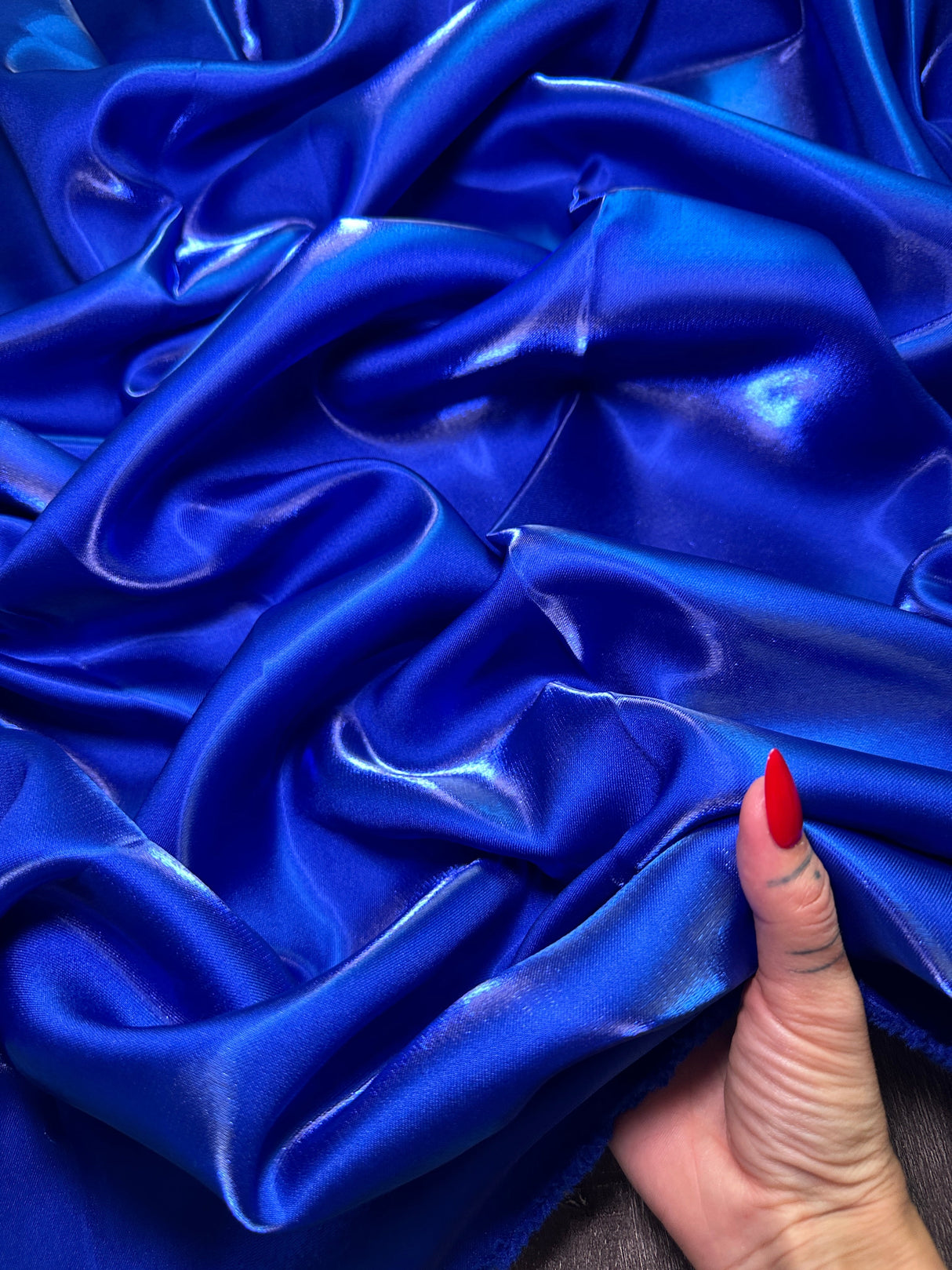 Royal Blue Liquid Bridal Satin