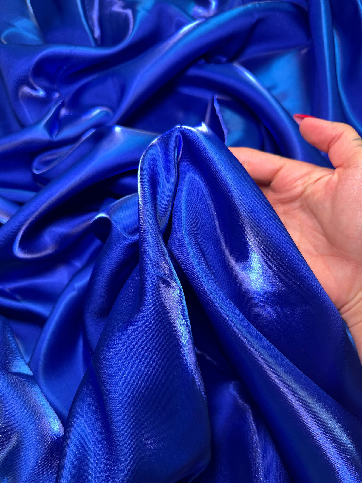 Royal Blue Liquid Bridal Satin