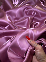 Liquid Bridal Satin Mauve Pink