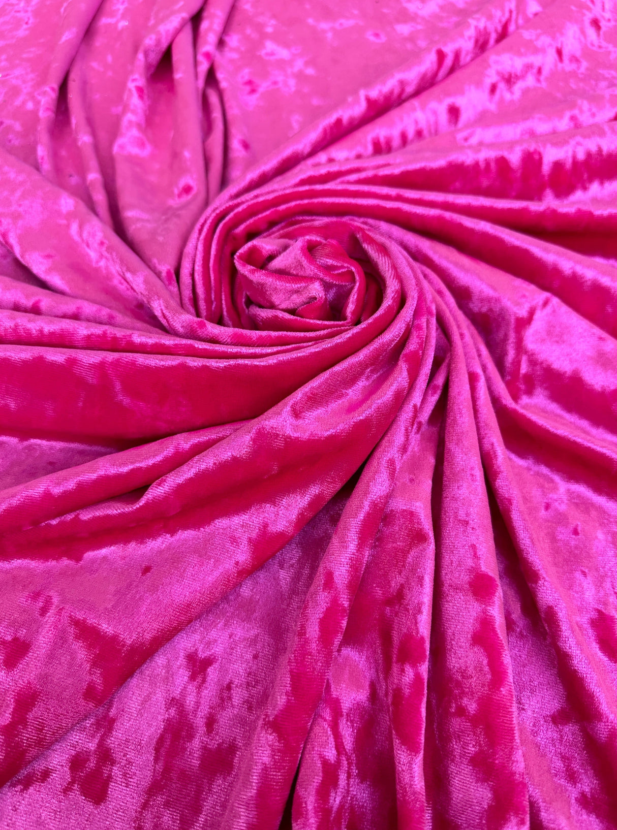 Fuchsia Stretch Crushed Velvet