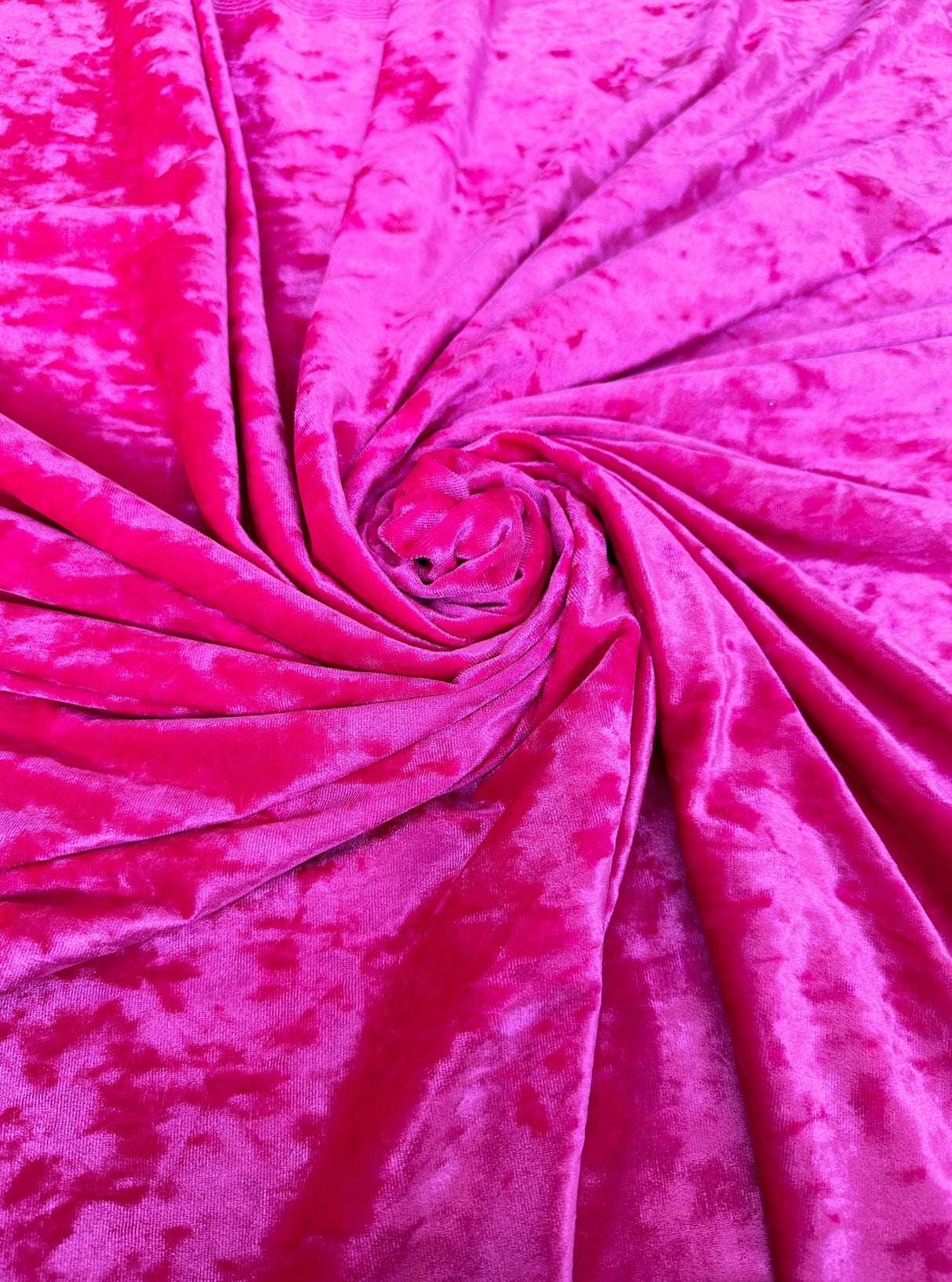 Fuchsia Stretch Crushed Velvet